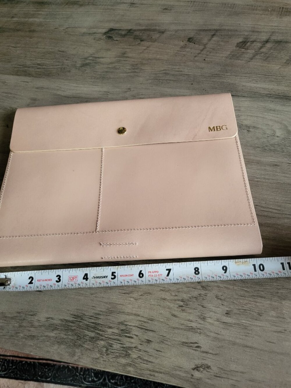 MARK & GRAHAM GENUINE LEATHER PINK CLUTCH - Picture 2 of 6